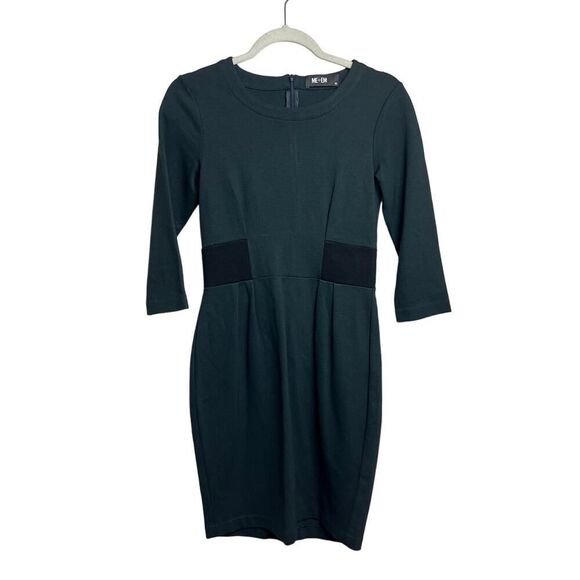ME+EM Long Sleeve Dark Green Mini Dress Sz. XS - Picture 1 of 5